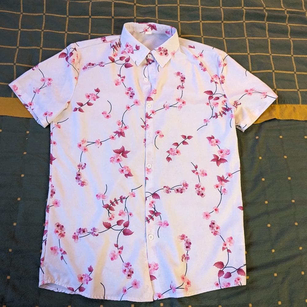 NWOT - Cherry Blossom Button Down Shirt - Medium